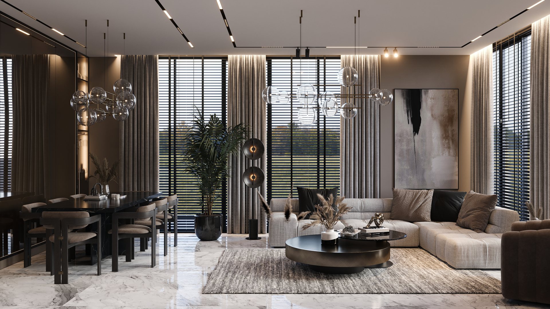 ZenGyo Rezidans Salon - İç Mekân Görselleştirme